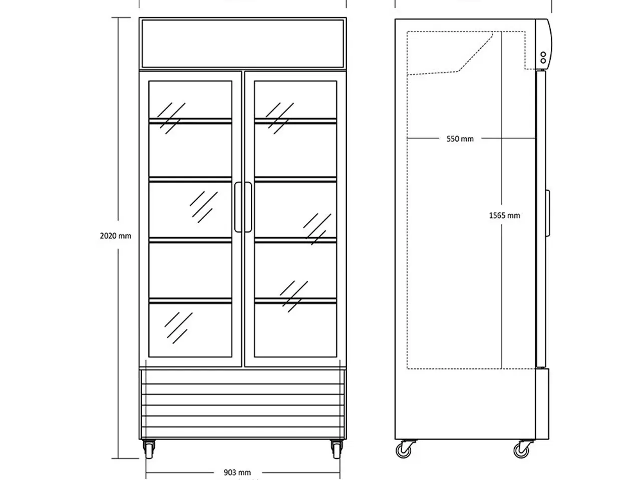 Billede 2 - Scandomestic Display Køleskab 660 Liter Ventileret