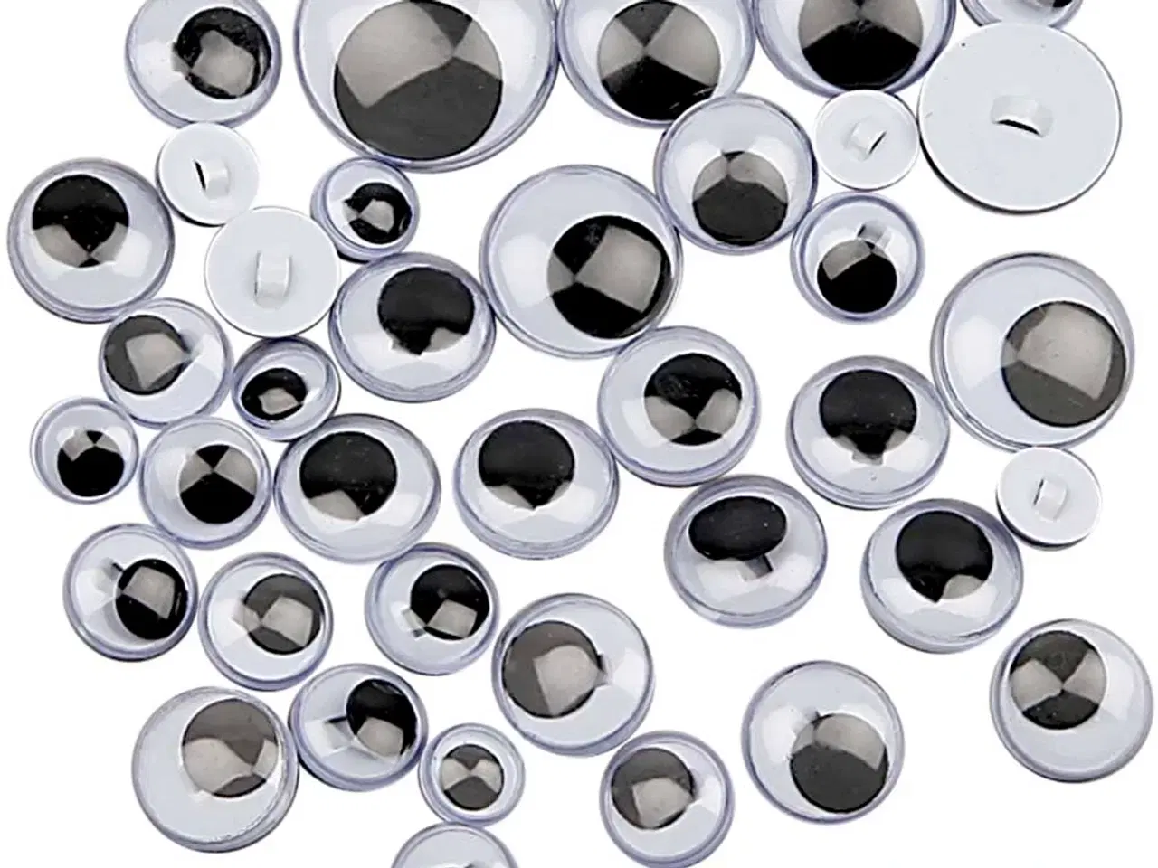 Billede 1 - Rulleøjne, til påsyning, diam. 8-20 mm, 250ass./ 1 pk.