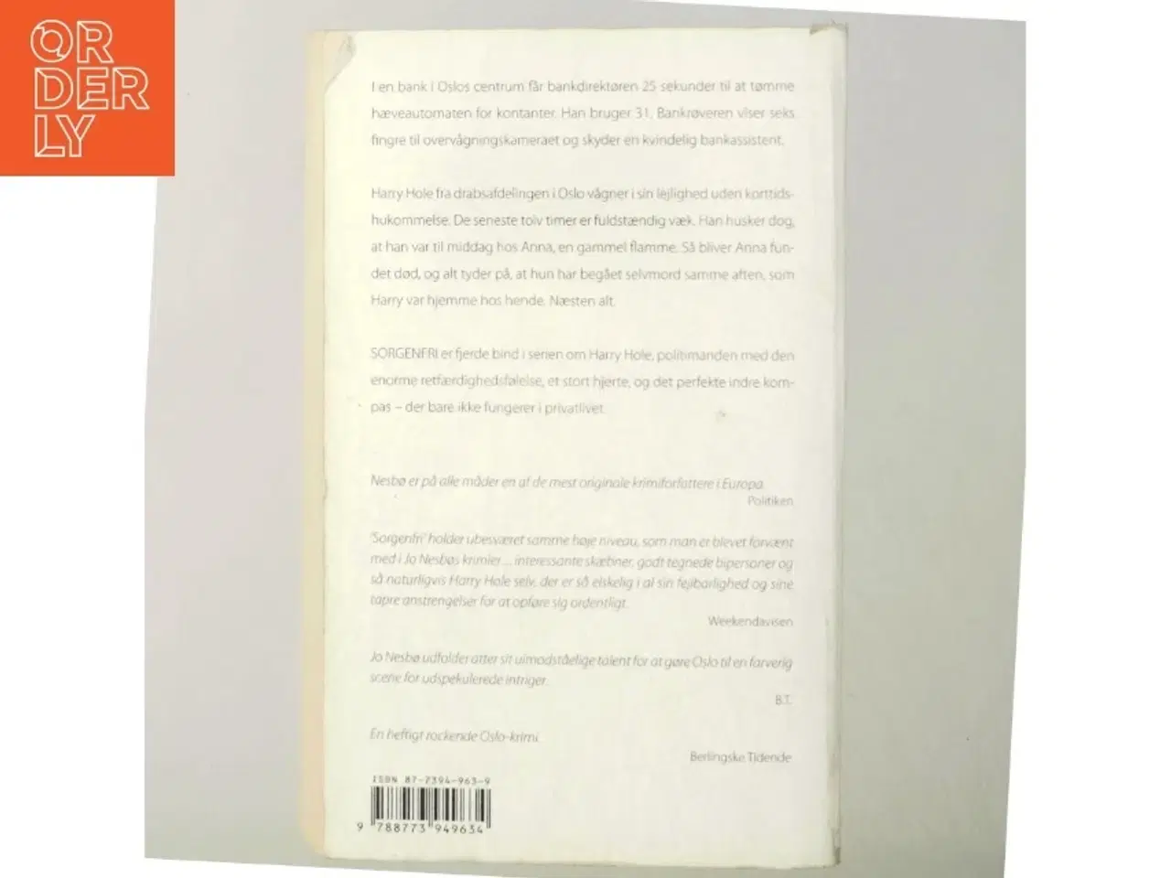 Billede 3 - Sorgenfri af Jo Nesbø (Bog)