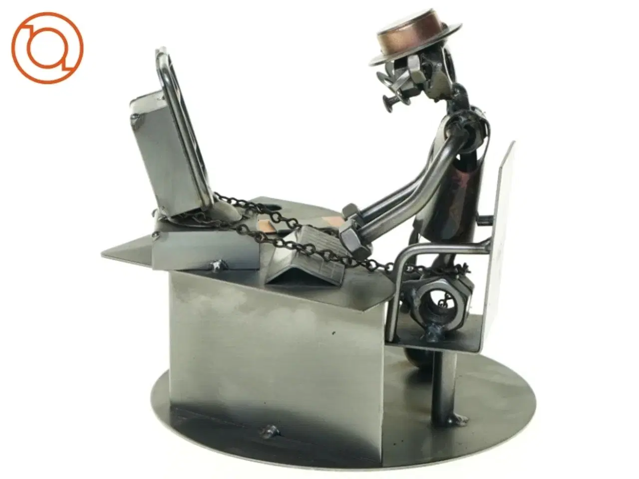 Billede 8 - Håndlavet figur i metal med blyantsholder (str. 14 x 16 cm)