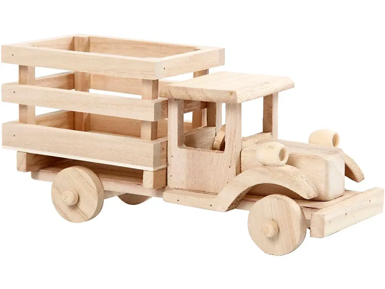 Billede 1 - Elegant Lastbil i Lyst Træ - 11x22 cm