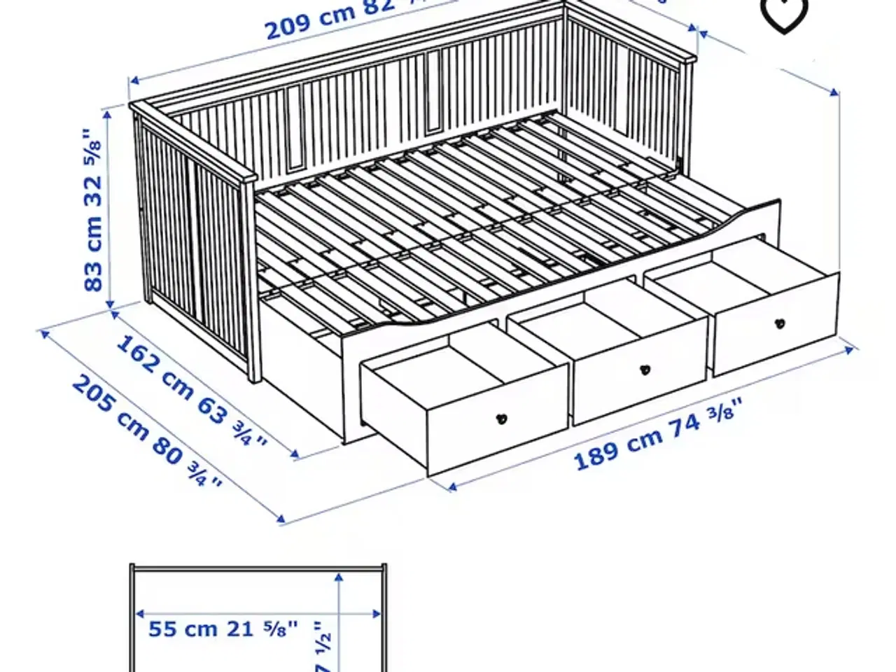 Billede 1 - HEMNES seng Ikea 