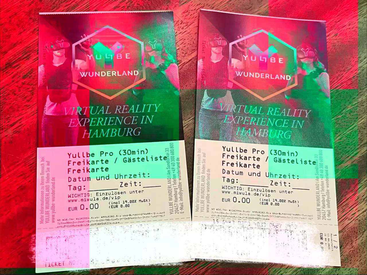 Billede 1 - 2 billetter til miniature Wunderland virtual reali