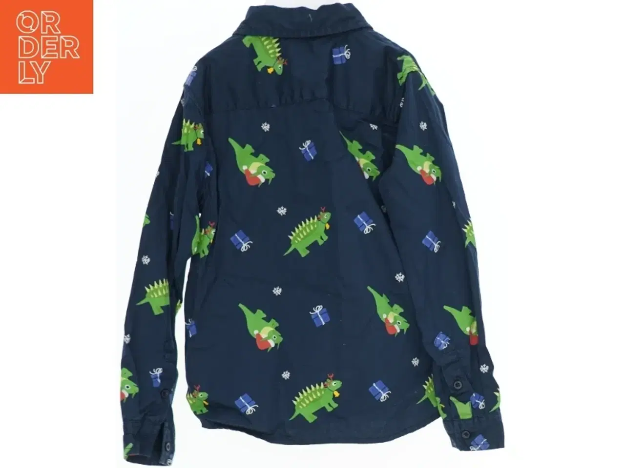 Billede 2 - Jule skjorte med dinosaurprint fra VRS (str. 128)