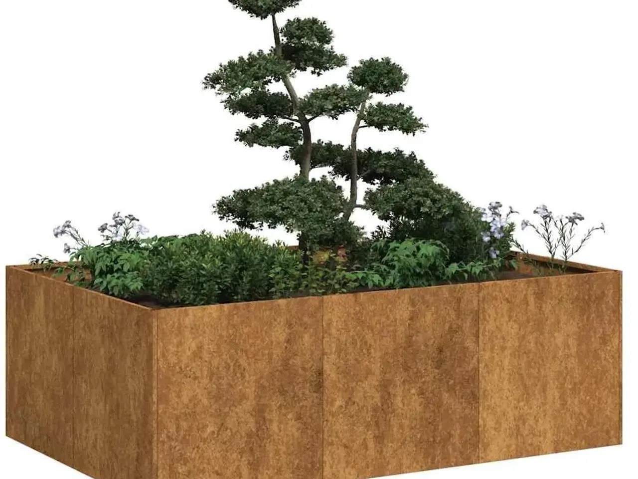 Billede 1 - Plantekasse rustfarvet 120x80x40 cm forvitringsstål