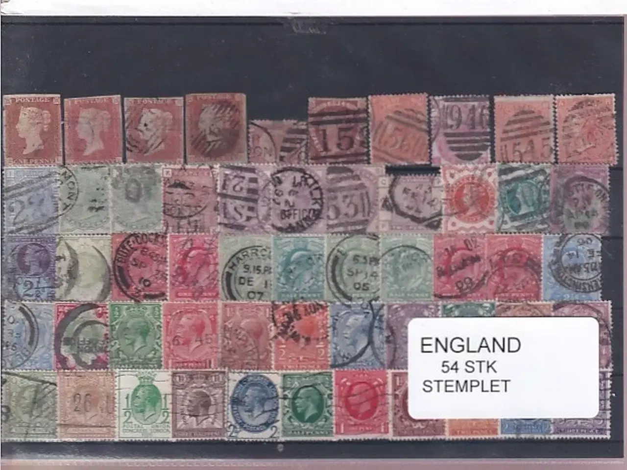 Billede 1 - England - 54 Stk. -  Stemplet