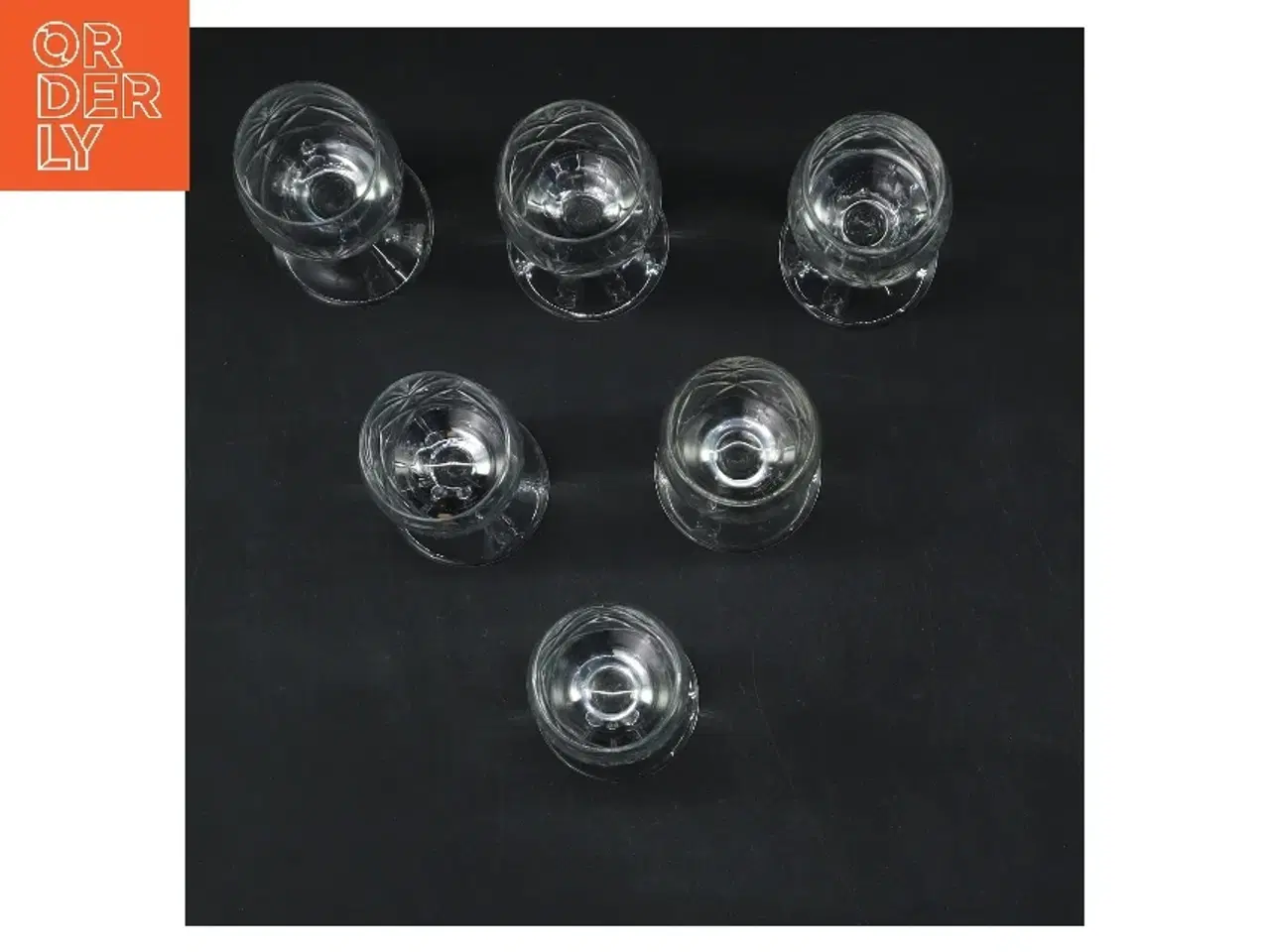 Billede 2 - Sæt af 6 krystalglas (str. 6 stk Ø 3 cm højde 10,5 cm)