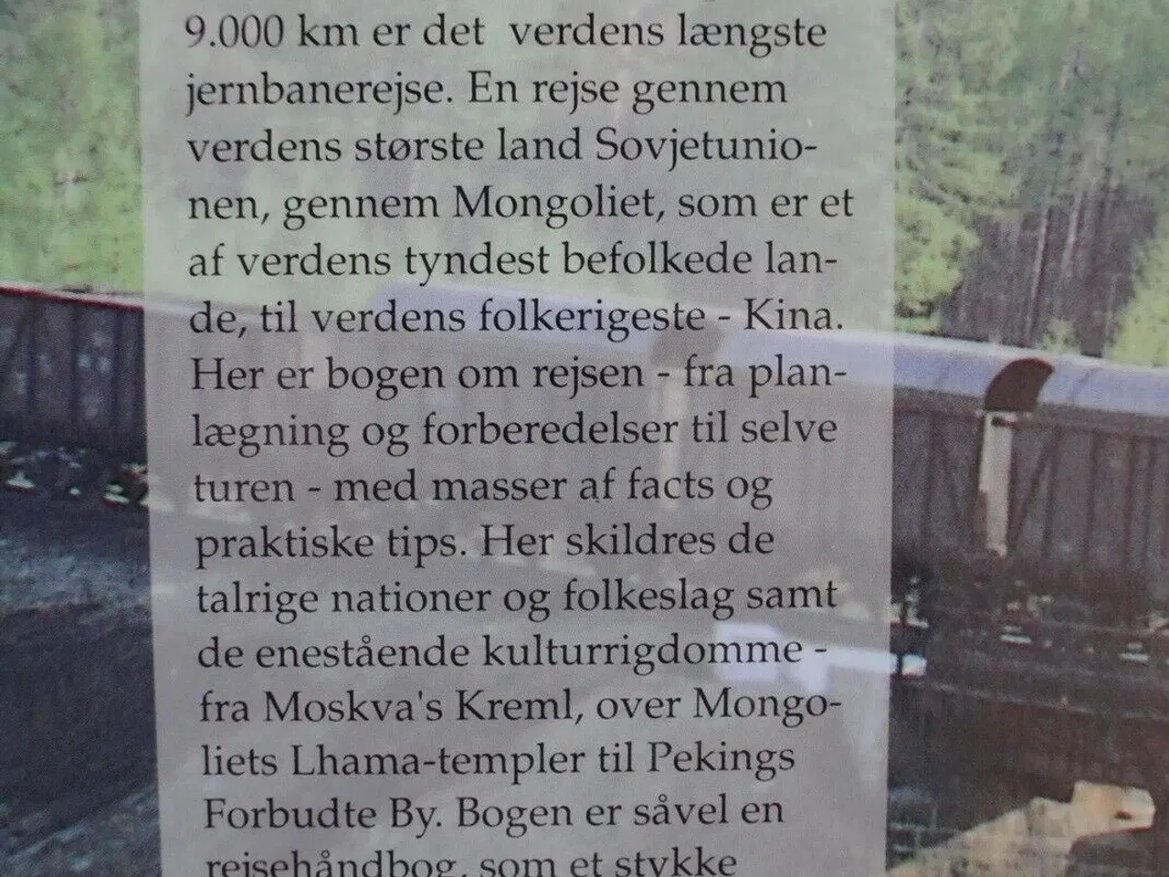 Billede 3 - den transsibiriske jernbane til mongoliet og kina,