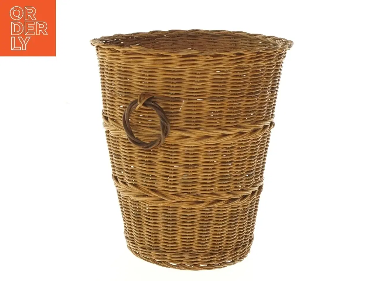 Billede 4 - Flettet kurv med håndtag (str. Ø 24x27 cm)