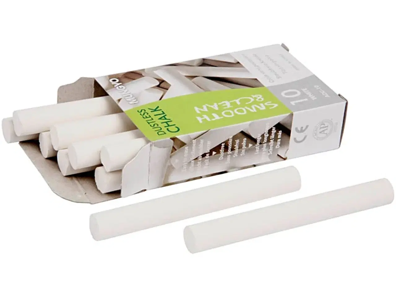 Billede 1 - Hvide Tavlekridt 8 cm - 10x10 stk. i Pakke