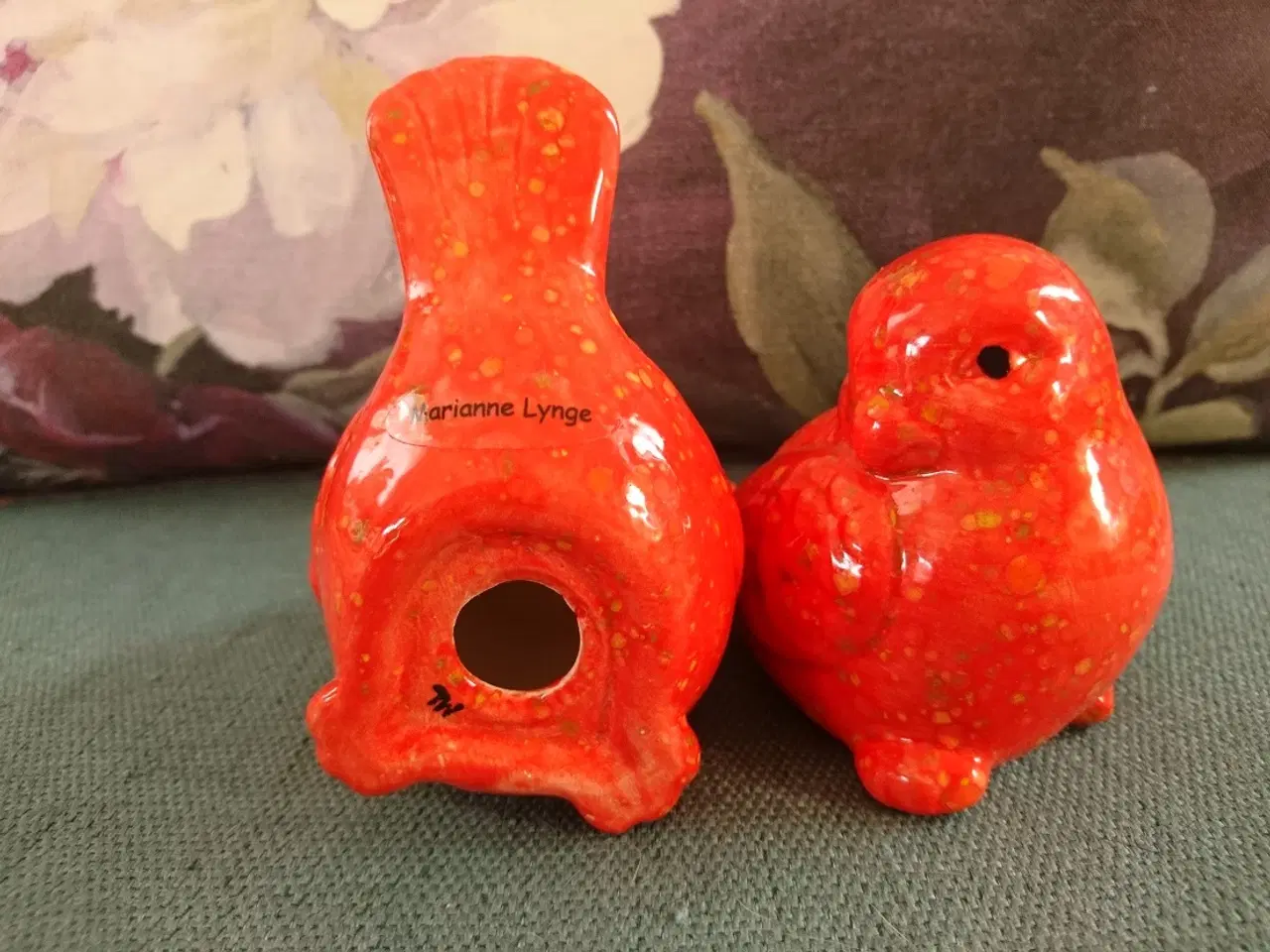 Billede 3 - 2 fugle i keramik, samlet pris
