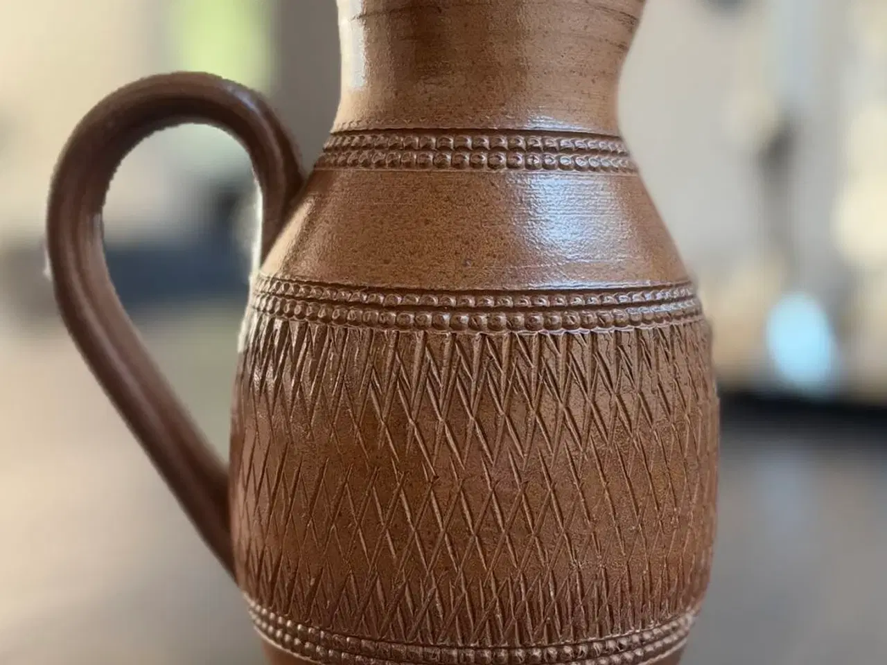 Billede 2 - Dekorativ Fransk håndlavet stentøjskande