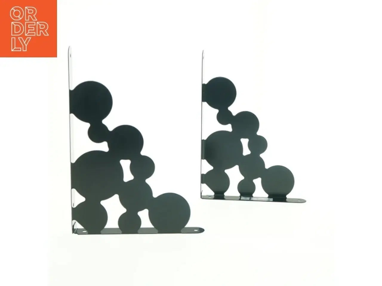 Billede 1 - Sorte metal hyldeknægt (str. 25 x 18 x 2 cm)