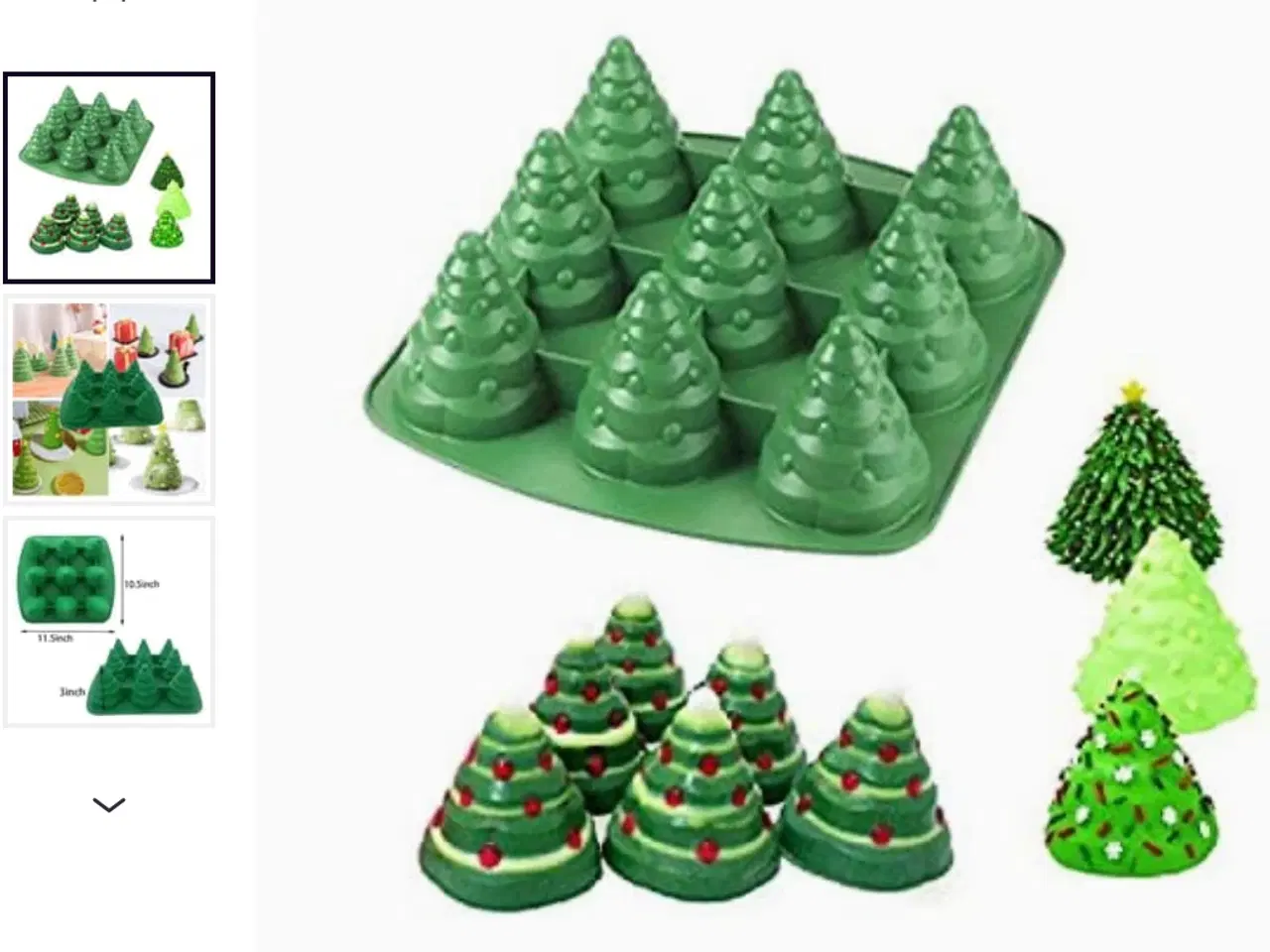 Billede 2 - Siliconeform til 3D juletræer