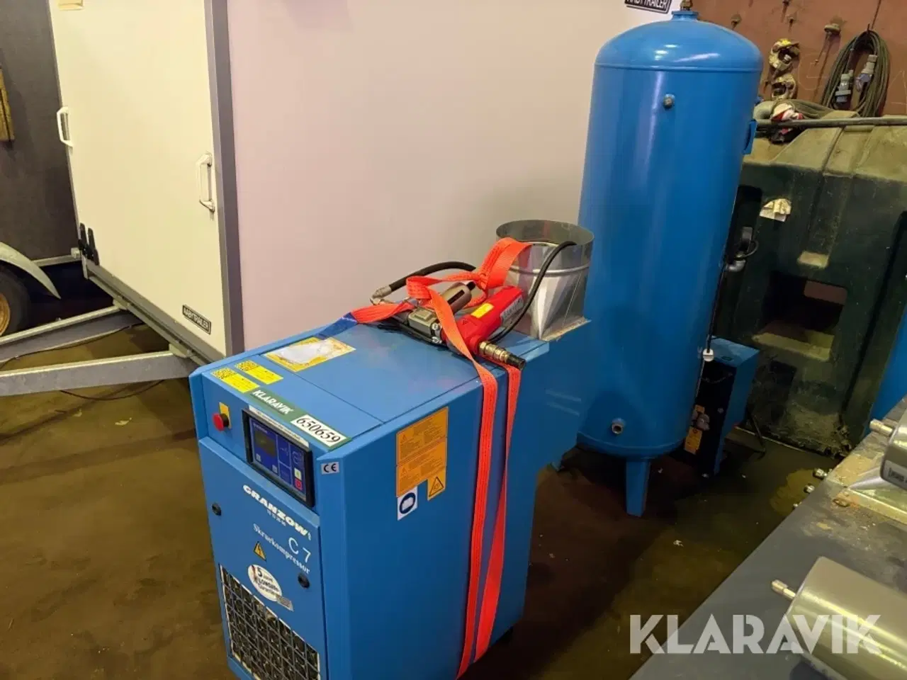 Billede 1 - Skruekompressor Boge Granzow C7 med forvarmer, tank og filter