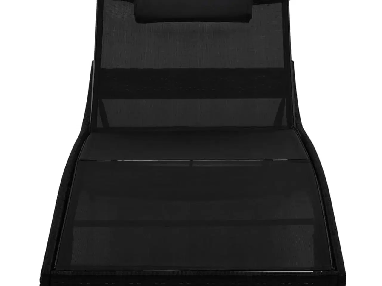 Billede 6 - Liggestole 2 stk. med bord polyrattan og textilene sort