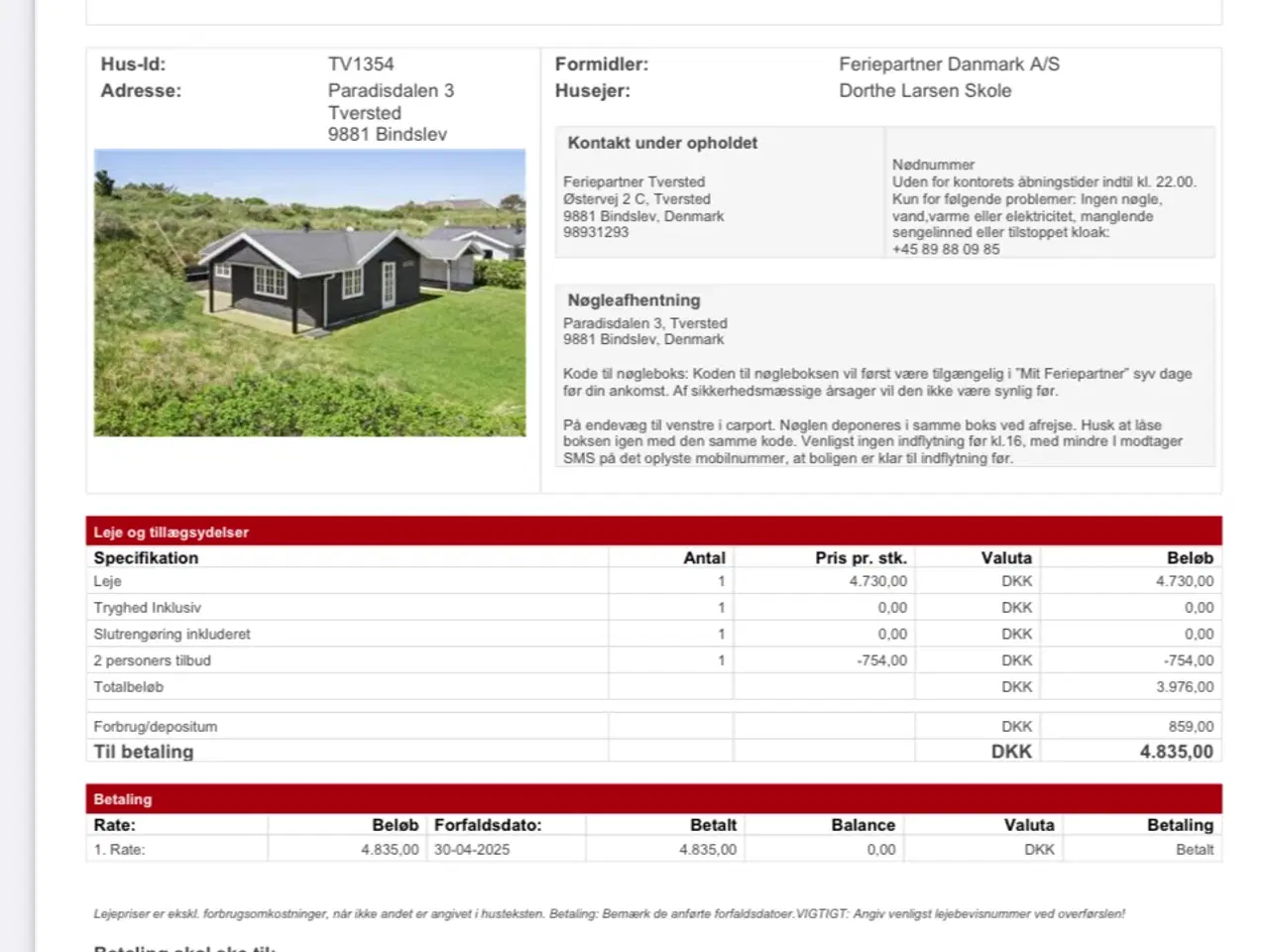 Billede 1 - Sommerhus ferie til salg i Tversted 17-24 Maj 25