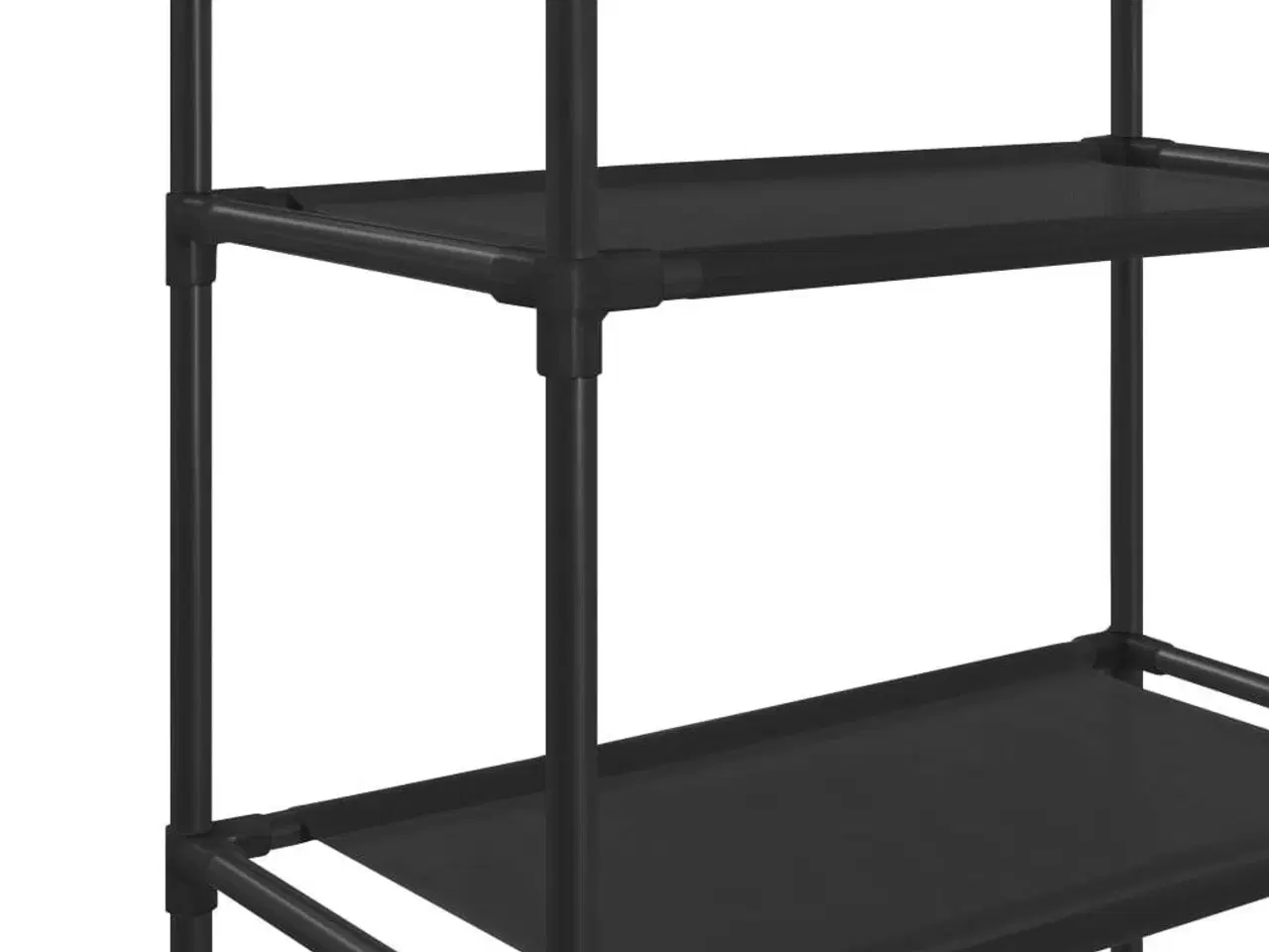 Billede 7 - Opbevaringsstativ med 3 hylder 53x28x169 cm sort