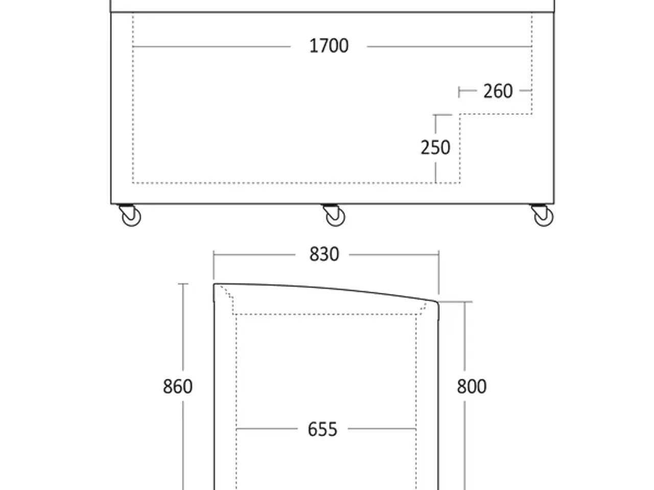 Billede 5 -  Supermarkedsfryser 700 L – SIF700C – Statisk