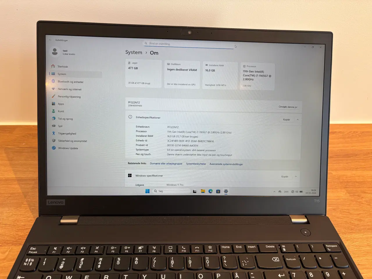 Billede 2 - Lenovo ThinkPad T15 Gen 2