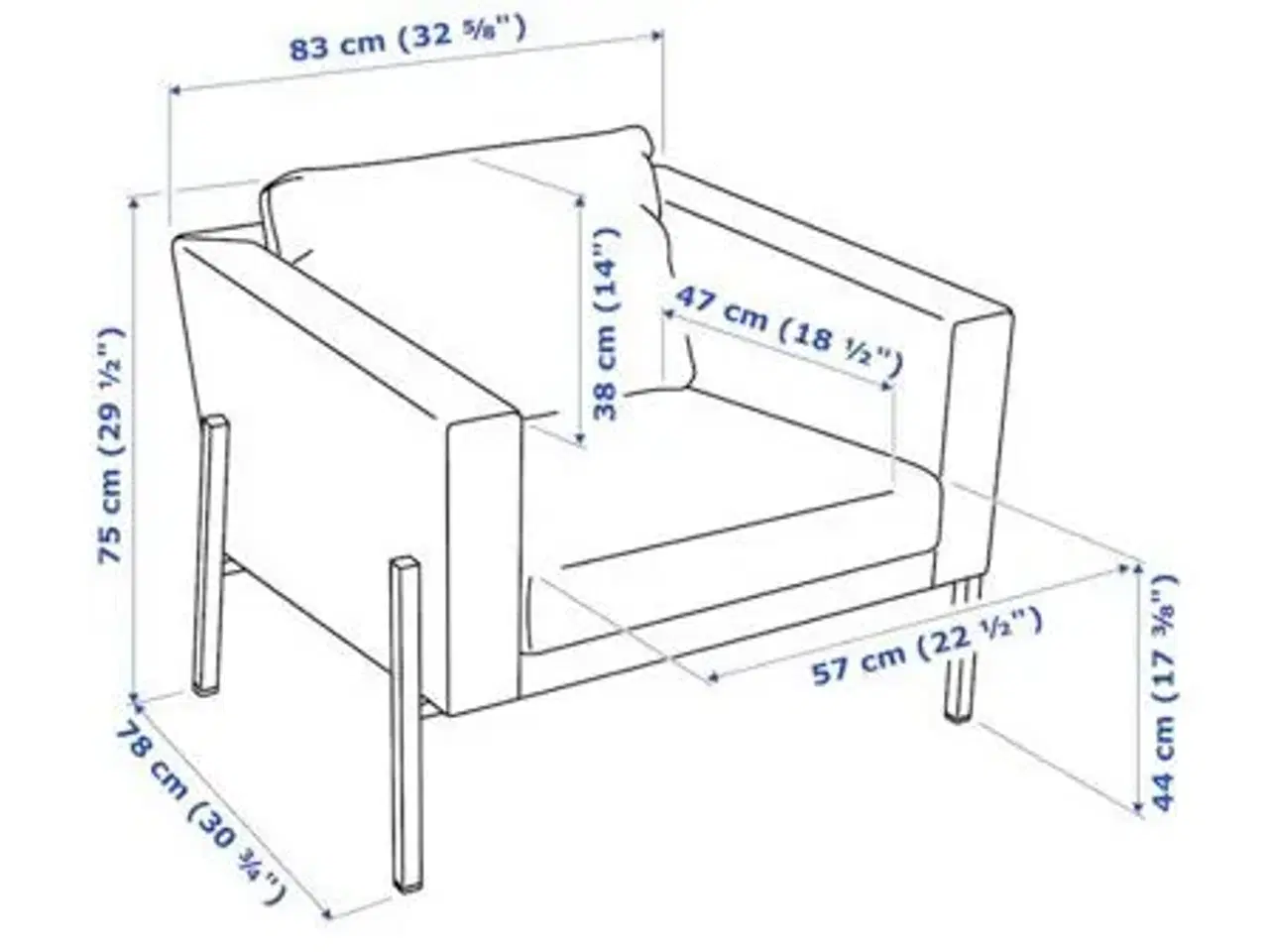 Billede 5 - IKEA KOARP stol i lækker tekstillæder