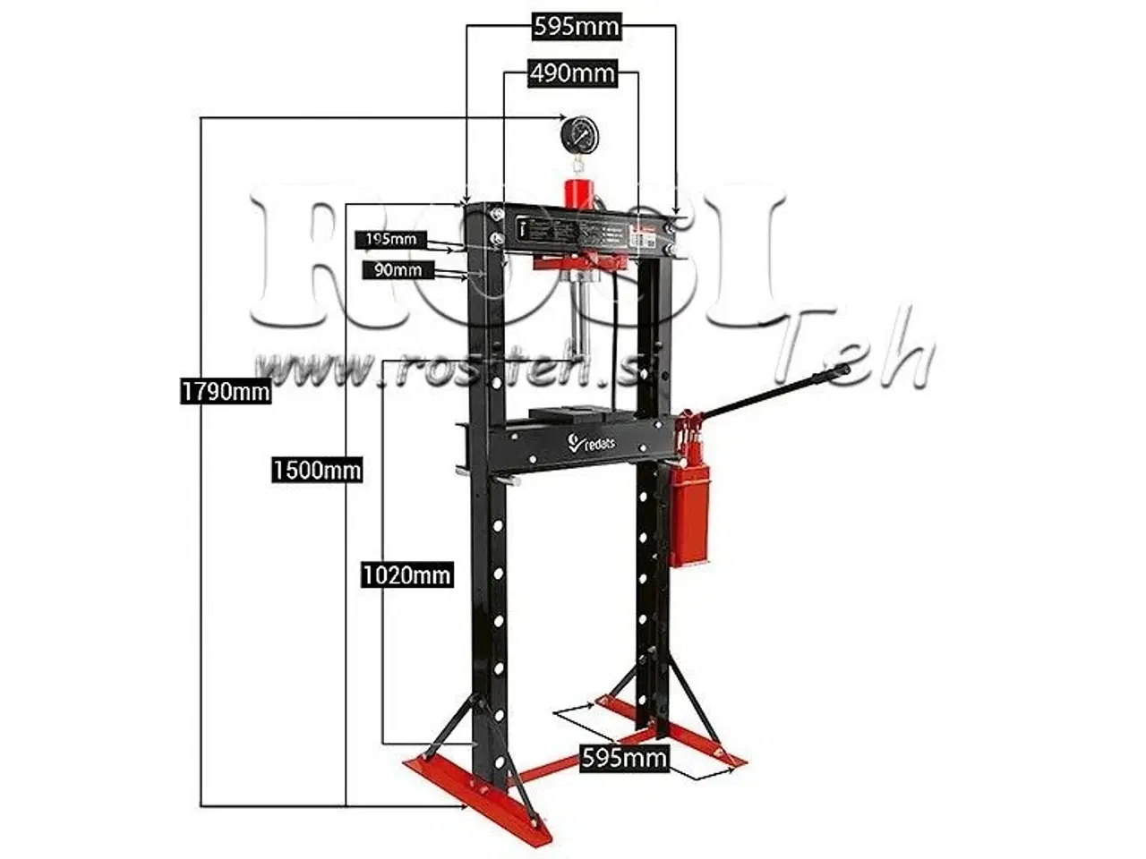 Billede 2 - HYDRAULISK VÆRKSTEDSPRESSE - LAGERPRESSE 20T & 30T