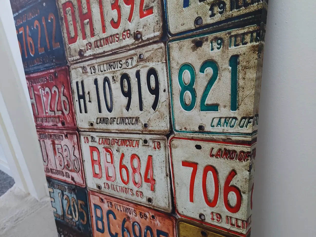 Billede 2 - billedramme med skilte fra Amerikanske nummerplade