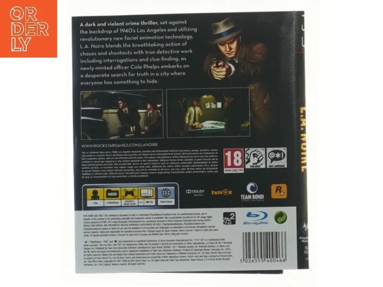 Billede 2 - L.A. Noire til PS3 – I pladsbesparende cover