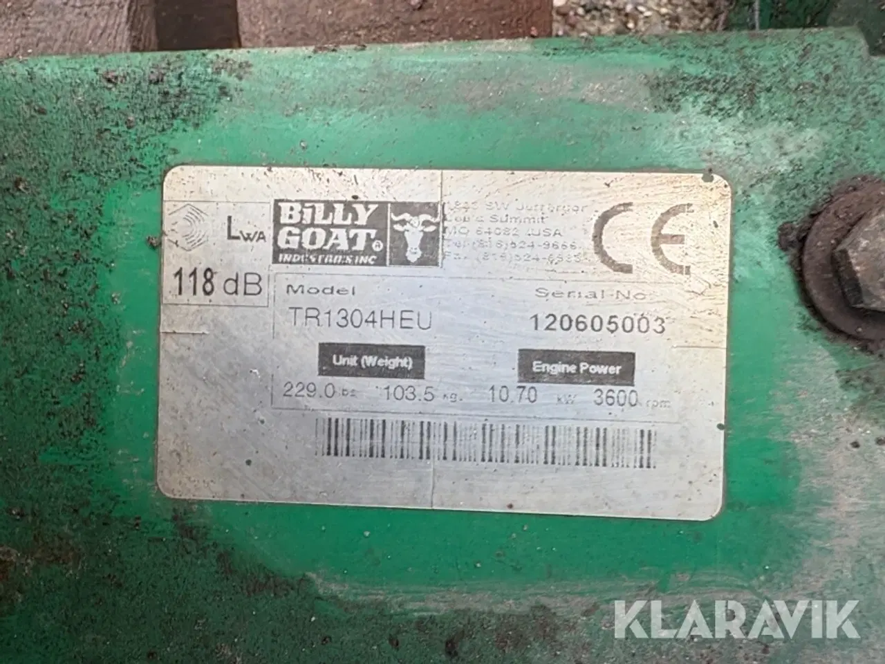 Billede 5 - Løvsuger Billygoat TR1304HEU