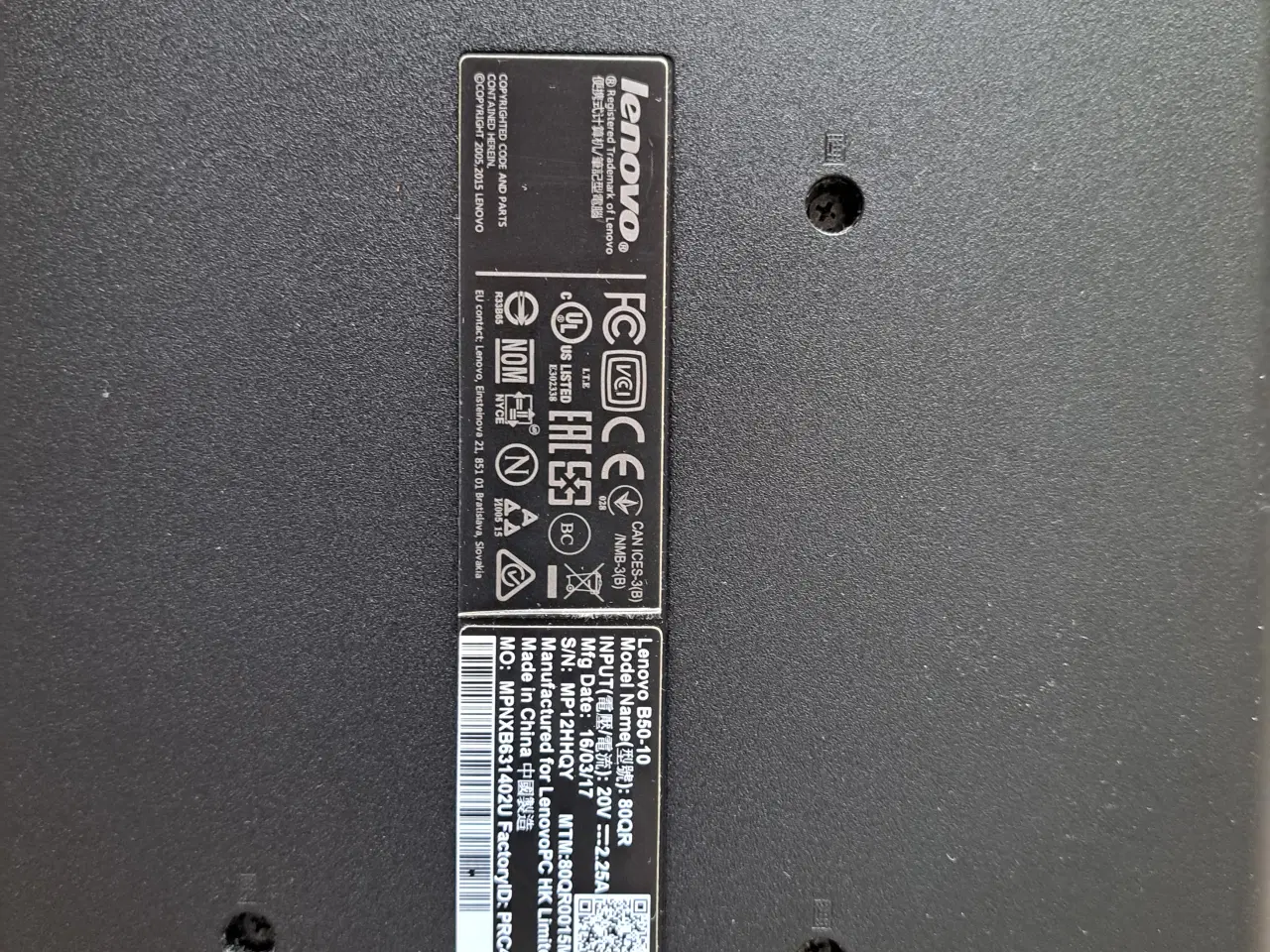 Billede 1 - Lenovo bærbar B50-10