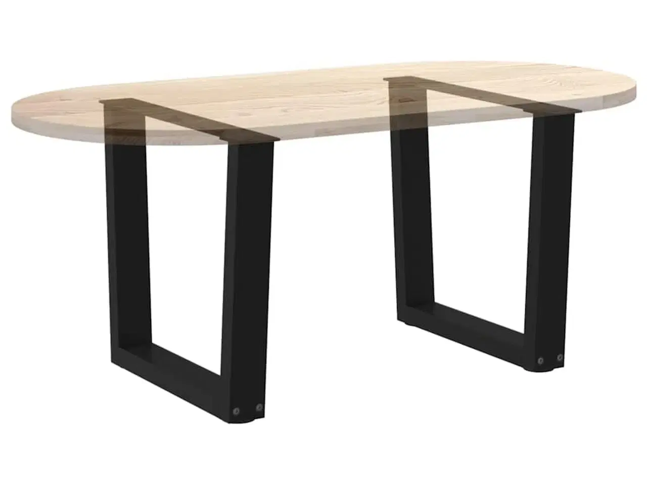 Billede 8 - Sofabordben V-formet 2 stk. sort 50x(42-43,3) cm stål