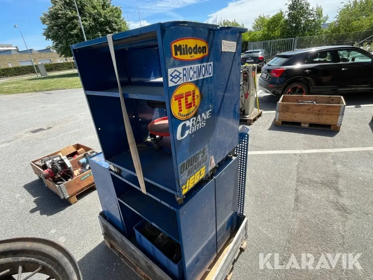 Billede 2 - Værkstedsreoler på hjul - 5 styk