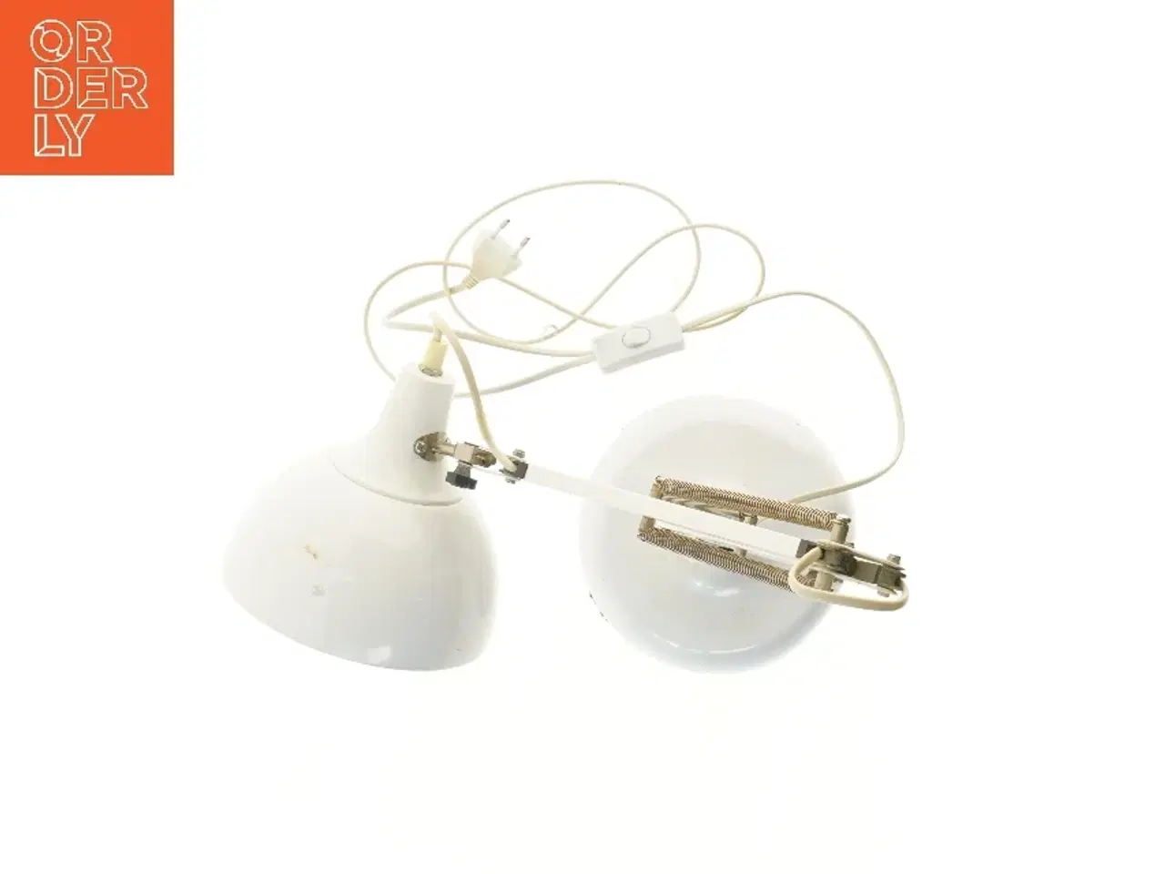 Billede 3 - Hvid bordlampe med justerbar arm (str. 80 cm)