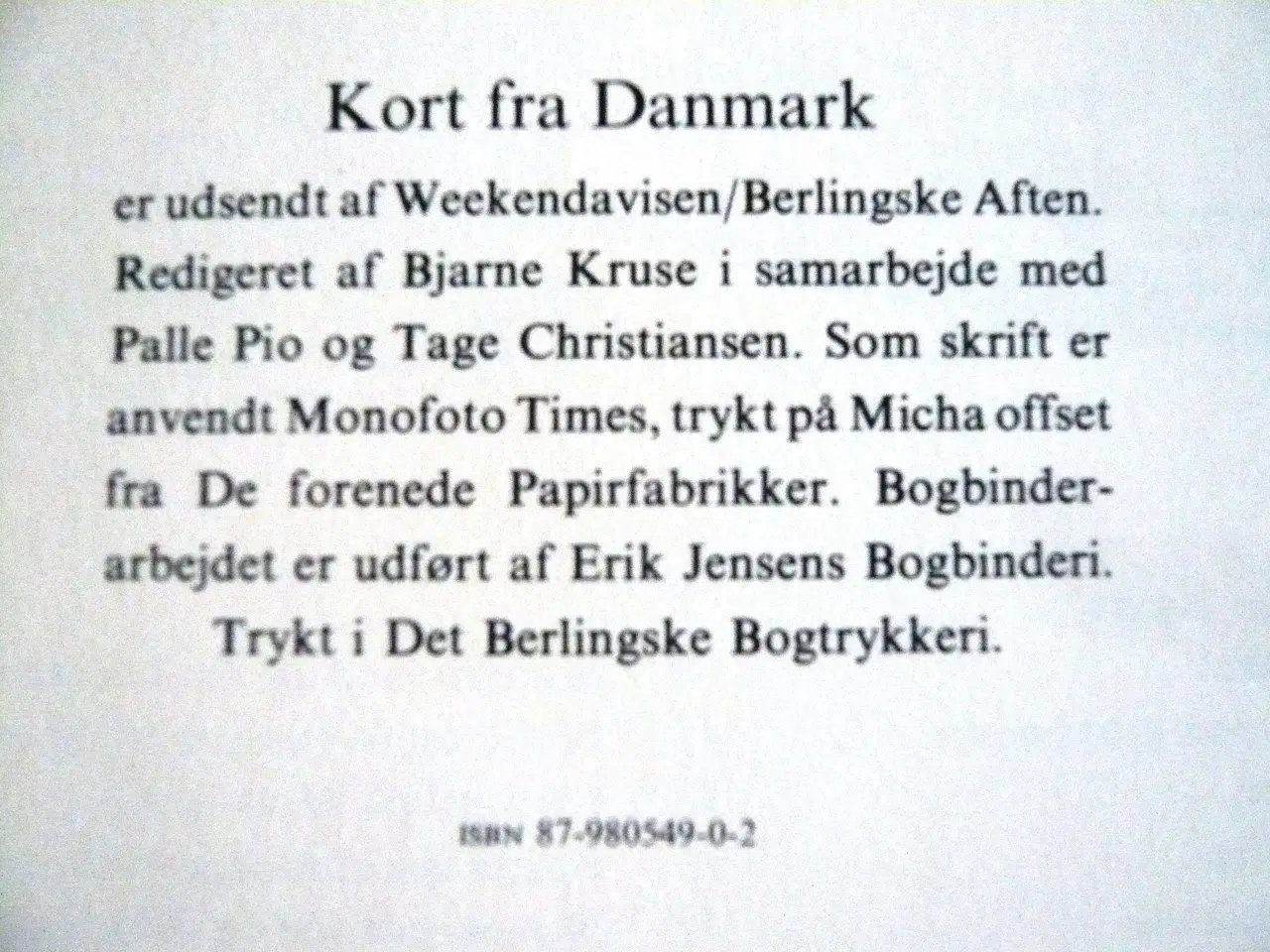 Billede 2 - Kort fra Danmark af Palle Pio og Tage Christiansen