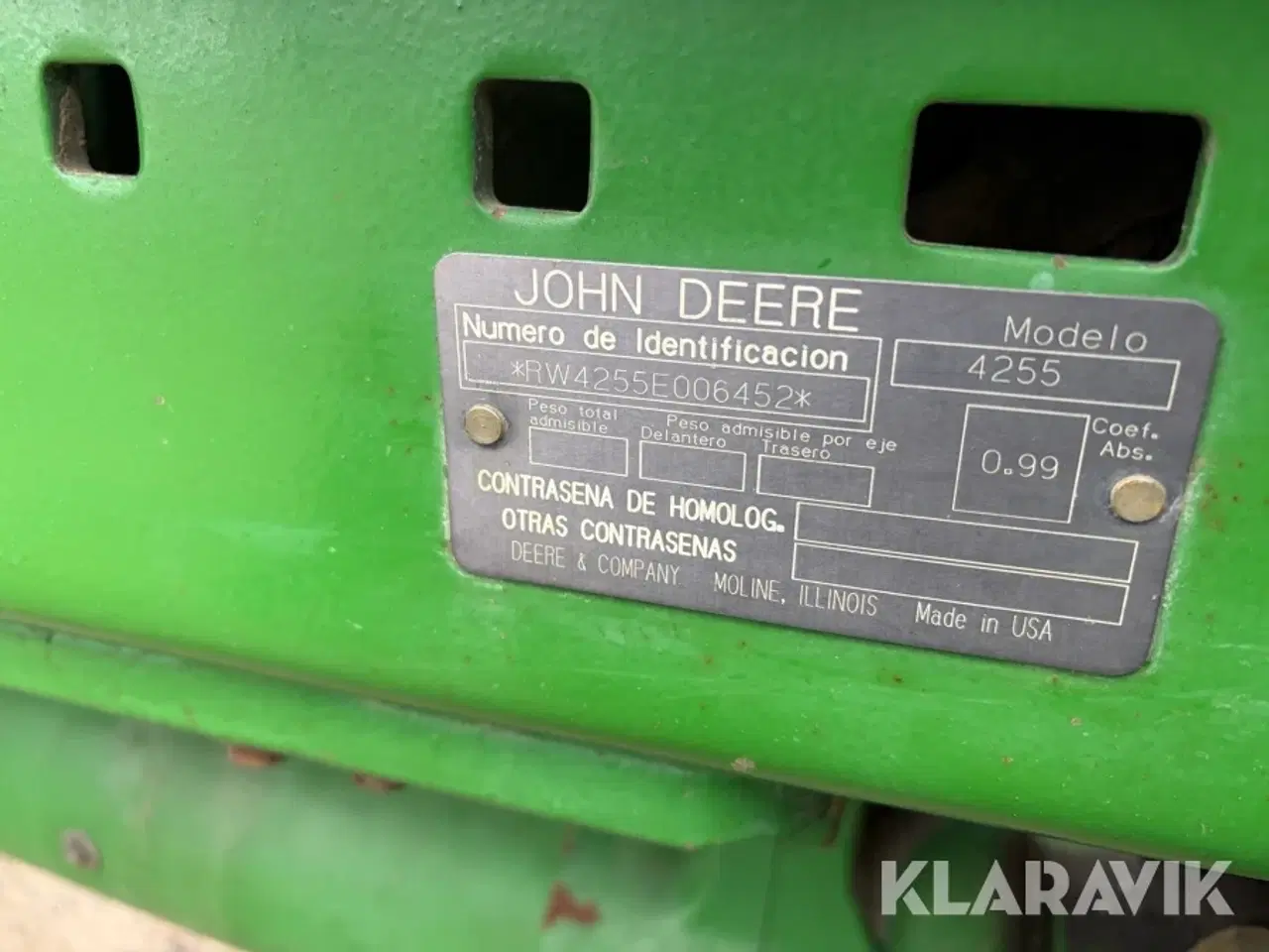 Billede 8 - Traktor John Deere 4255