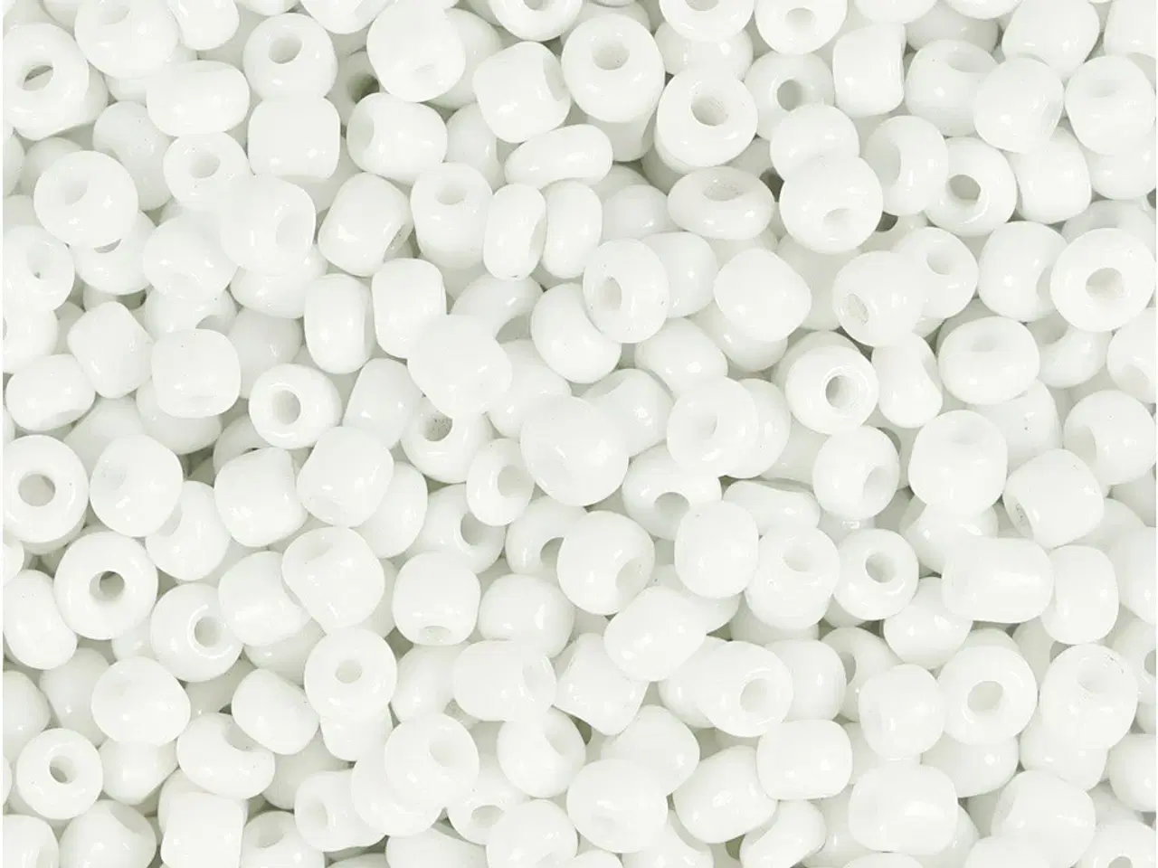 Billede 1 - Hvide Rocaiperler 3 mm - 25g til Smykkefremstilling