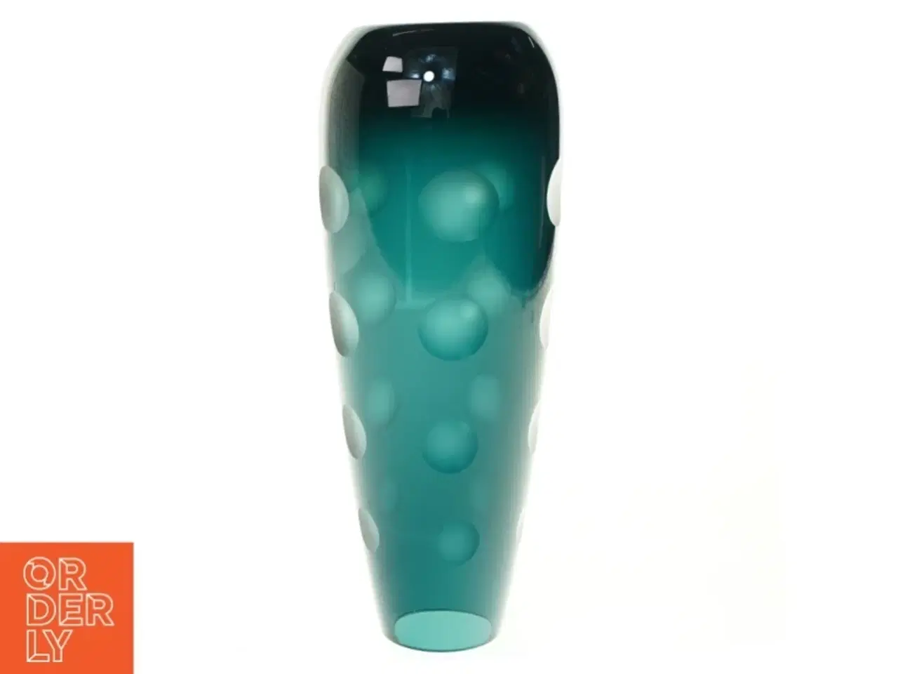 Billede 2 - Facet slebet Glas Vase (str. 25 x 9 cm)