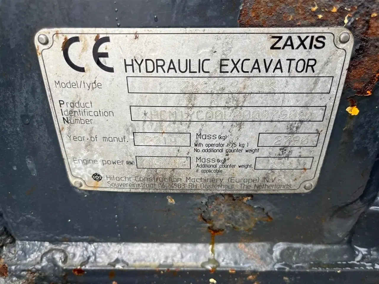 Billede 13 - Hitachi ZX27-3 Halv automatisk s40 fæste med kipbar planerskovl og 1 graveskovl