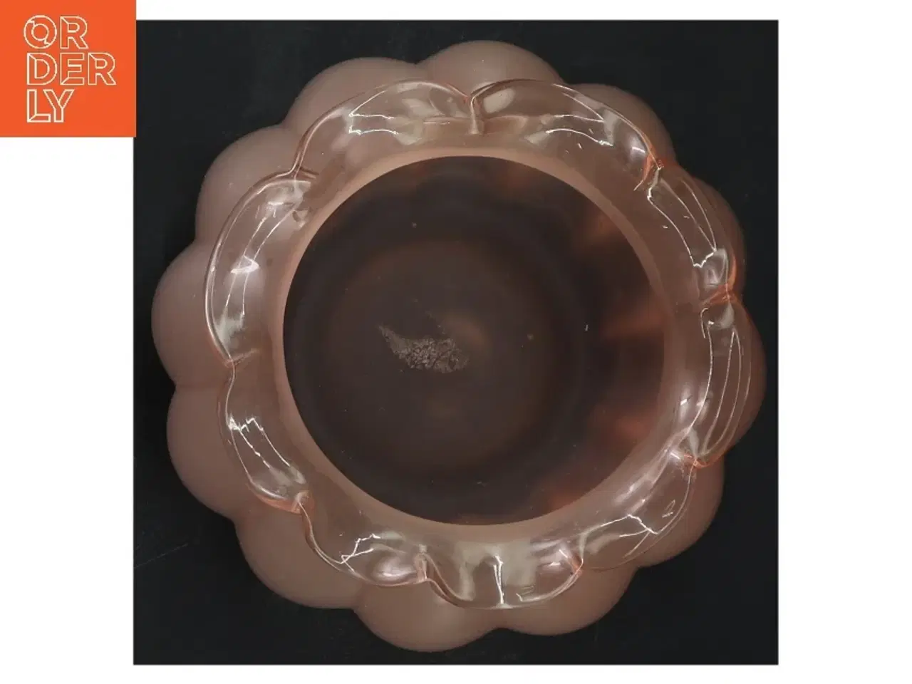 Billede 2 - Rosa glasvase med bølget kant (str. Ø 13 cm)