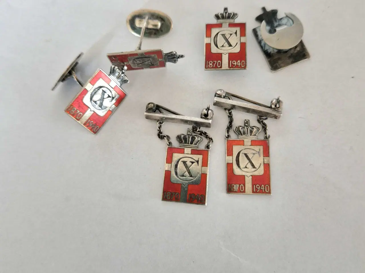 Billede 1 - Manchet knapper mv Georg Jensen kongemærker 