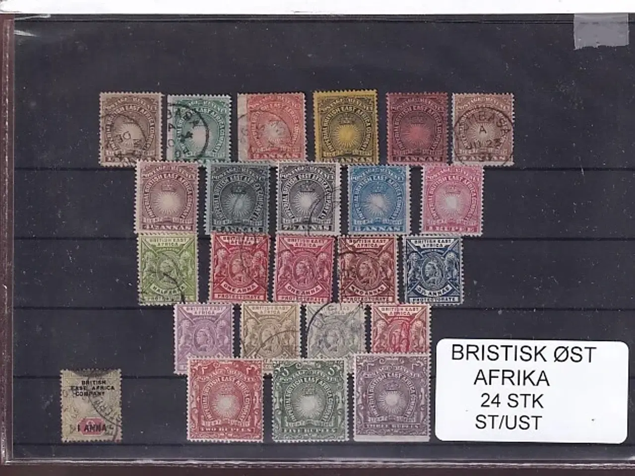 Billede 1 - Britisk Øst Afrika - 24 Stk. Stenplet/Ustemplet. - Kæmpe Værdi !