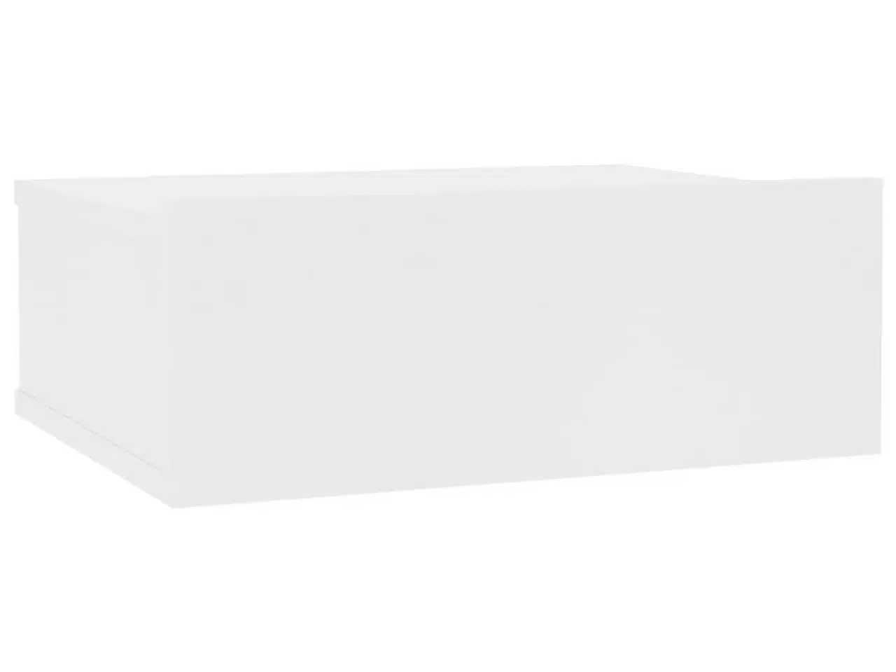 Billede 2 - Væghængt natbord 40x30x15 cm konstrueret træ hvid