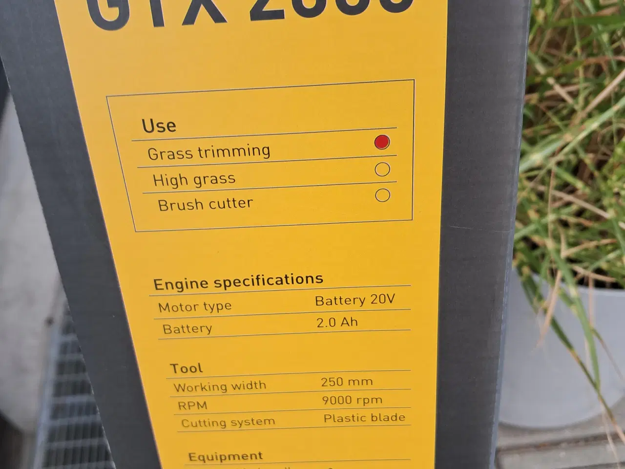 Billede 3 - GTX 2000 Texas græstrimmer