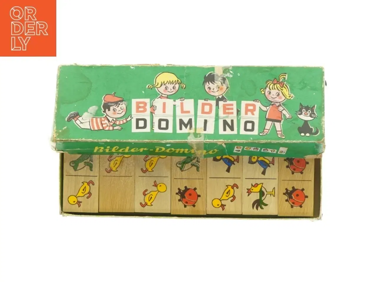 Billede 1 - Retro Bilder-Domino Spil (str. 25 x 8,5 cm)