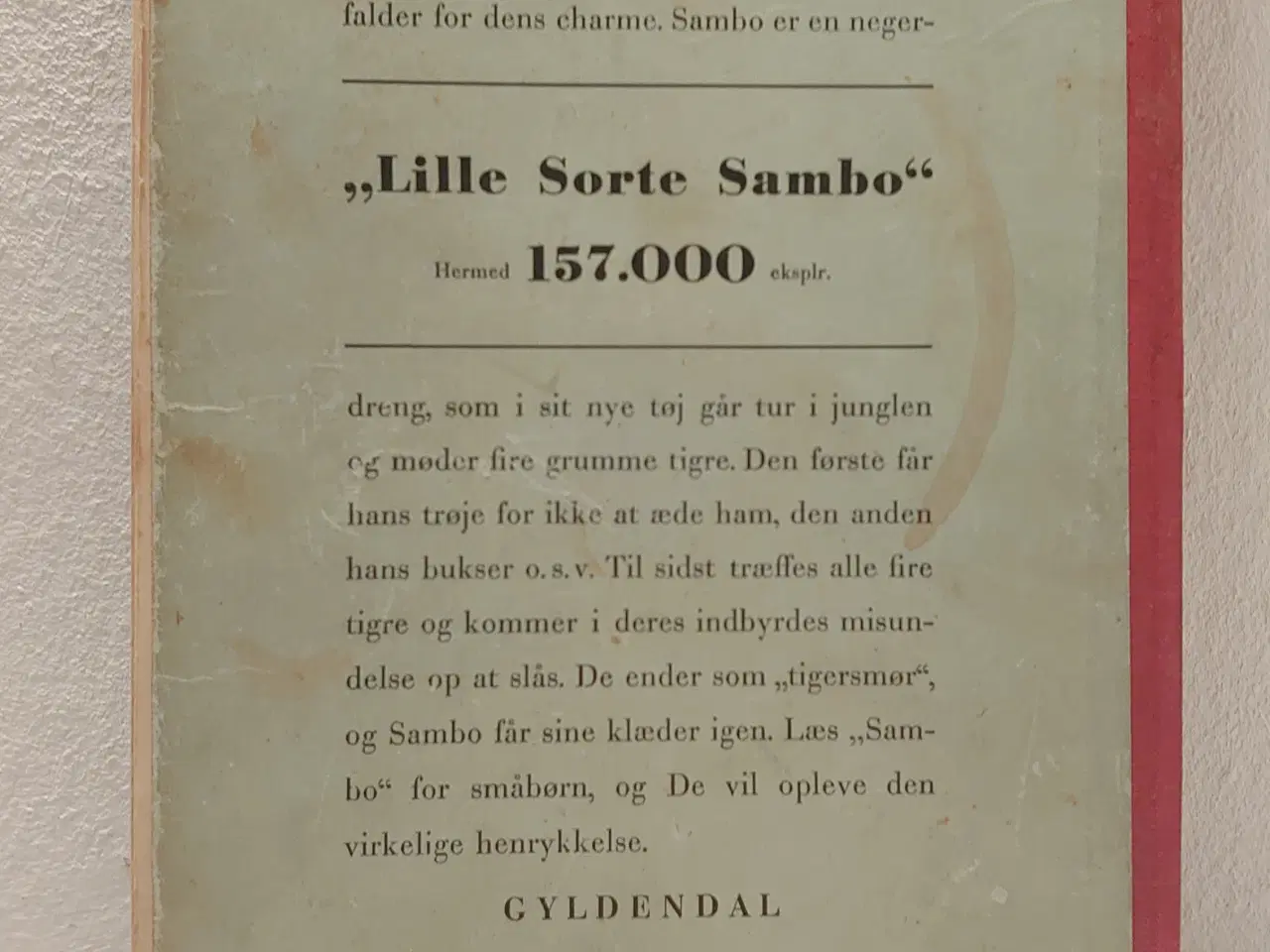 Billede 2 - Helen Bannerman: Lille sorte Sambo. 6 oplag 1954.