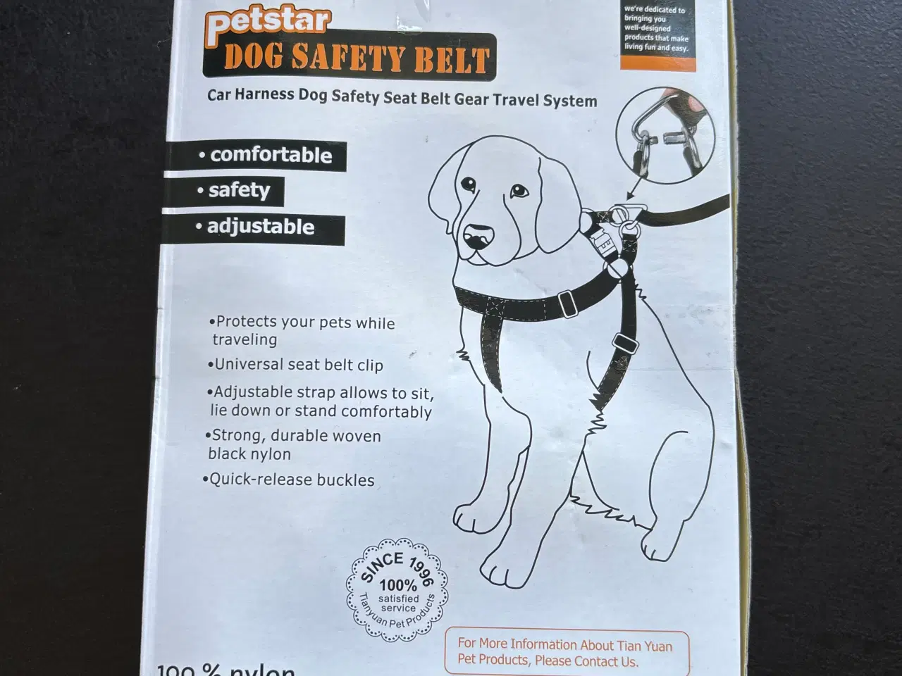 Billede 2 - Sikkerhedssele til hund (M/L)