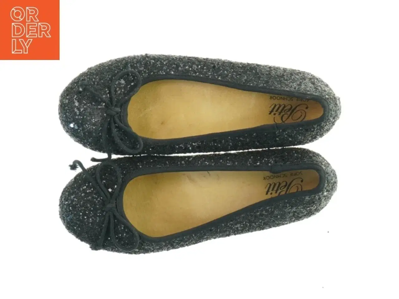 Billede 3 - Glitrende sorte ballerina sko fra Petit (str. 32 )