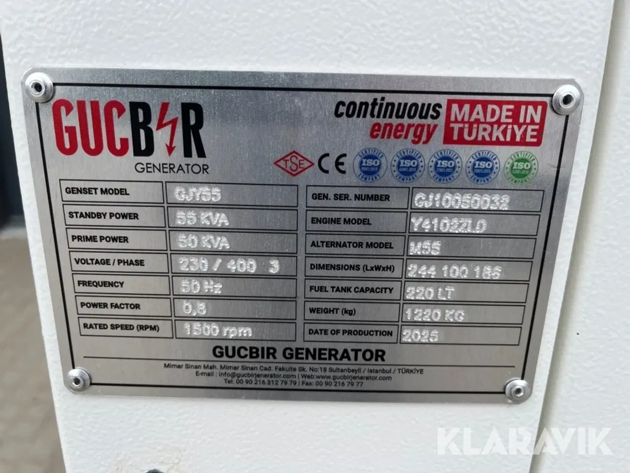 Billede 9 - Diesel generator Gucbir GJY55
