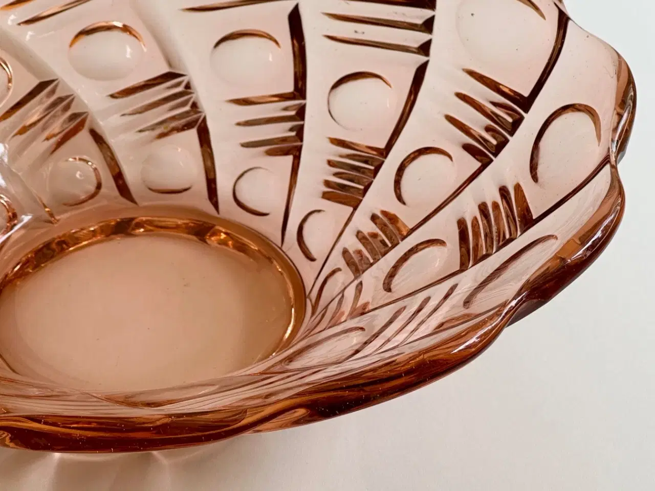 Billede 4 - Rosa glasskål