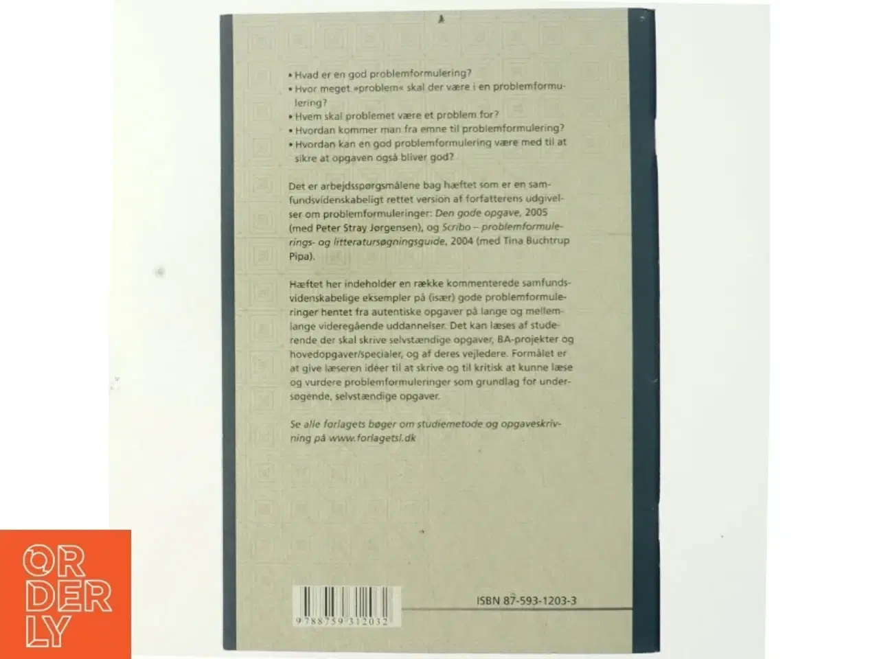 Billede 3 - Problemformulering på de samfundsvidenskabelige uddannelser af Lotte Rienecker (Bog)